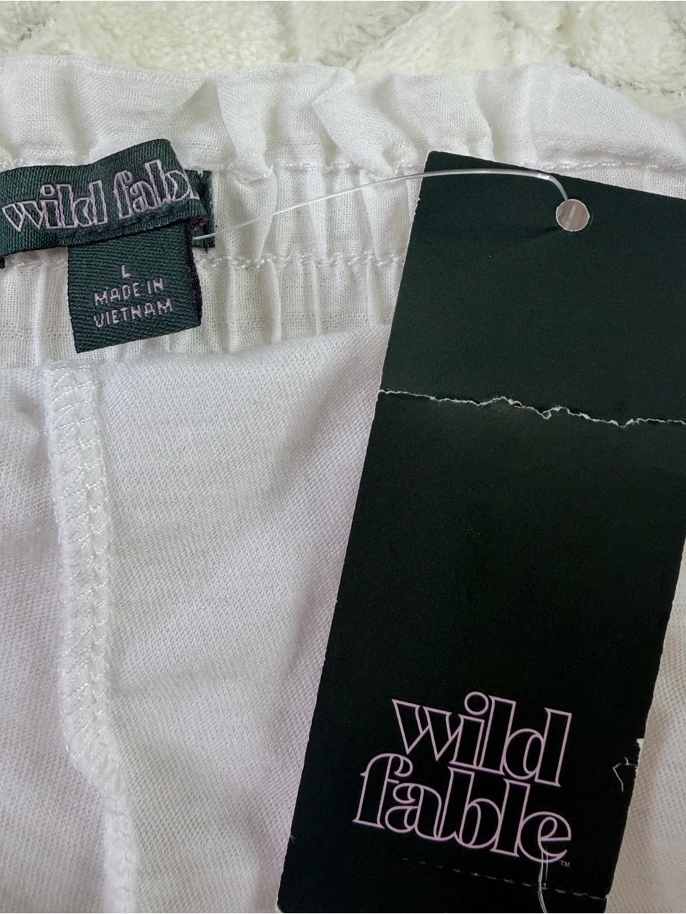 White Tiered Lace Mini Skort Y2K Beach Skirt/ Skort Vacation Skort - Picture 9 of 10
